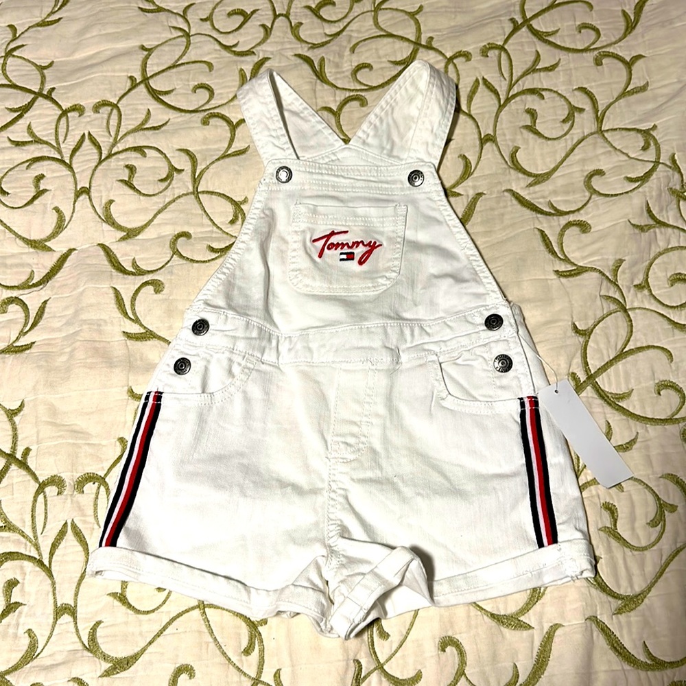 Tommy Hilfiger toddler 3T short white overall